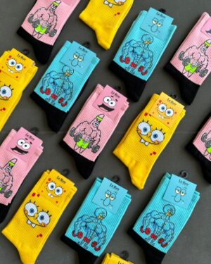 جوراب طرحدار خانواده باب اسفنجی 1001810